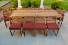 11 pc Venice Teak Dining Set with 108" Rectangular Dining Table
