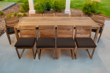 11 pc Venice Teak Dining Set with 108" Rectangular Dining Table