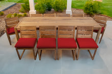 11 pc Venice Teak Dining Set with 108" Rectangular Dining Table