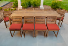 11 pc Venice Teak Dining Set with 108" Rectangular Dining Table