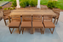 11 pc Venice Teak Dining Set with 108" Rectangular Dining Table