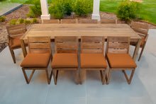 11 pc Venice Teak Dining Set with 108" Rectangular Dining Table