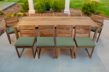 11 pc Venice Teak Dining Set with 108" Rectangular Dining Table