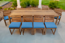 11 pc Venice Teak Dining Set with 108" Rectangular Dining Table