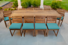 11 pc Venice Teak Dining Set with 108" Rectangular Dining Table
