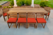 11 pc Venice Teak Dining Set with 108" Rectangular Dining Table