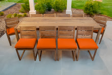 11 pc Venice Teak Dining Set with 108" Rectangular Dining Table