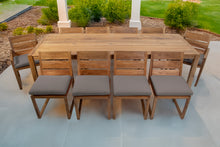 11 pc Venice Teak Dining Set with 108" Rectangular Dining Table