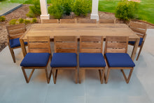 11 pc Venice Teak Dining Set with 108" Rectangular Dining Table