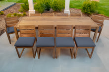 11 pc Venice Teak Dining Set with 108" Rectangular Dining Table