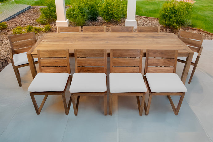 11 pc Venice Teak Dining Set with 108