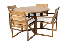 5 pc Venice Teak Dining Set with 48" Round Dining Table