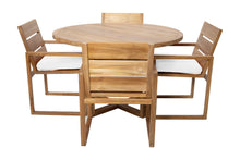 5 pc Venice Teak Dining Set with 48" Round Dining Table