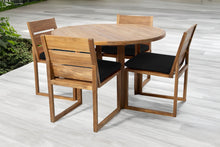 5 pc Venice Teak Armless Dining Set with 48" Round Dining Table
