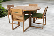 5 pc Venice Teak Armless Dining Set with 48" Round Dining Table