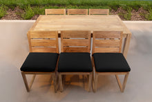 7 pc Venice Teak Armless Dining Set with 72" Rectangular Dining Table