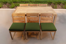 7 pc Venice Teak Armless Dining Set with 72" Rectangular Dining Table