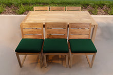 7 pc Venice Teak Armless Dining Set with 72" Rectangular Dining Table