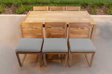 7 pc Venice Teak Armless Dining Set with 72" Rectangular Dining Table