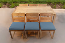 7 pc Venice Teak Armless Dining Set with 72" Rectangular Dining Table
