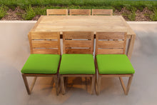 7 pc Venice Teak Armless Dining Set with 72" Rectangular Dining Table