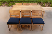 7 pc Venice Teak Armless Dining Set with 72" Rectangular Dining Table