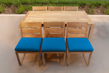7 pc Venice Teak Armless Dining Set with 72" Rectangular Dining Table