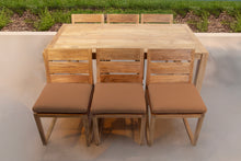 7 pc Venice Teak Armless Dining Set with 72" Rectangular Dining Table