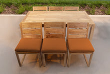 7 pc Venice Teak Armless Dining Set with 72" Rectangular Dining Table