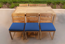 7 pc Venice Teak Armless Dining Set with 72" Rectangular Dining Table