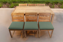 7 pc Venice Teak Armless Dining Set with 72" Rectangular Dining Table
