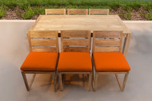 7 pc Venice Teak Armless Dining Set with 72" Rectangular Dining Table