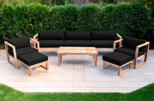 7 pc Venice Teak Deep Seating Deluxe Sofa with Coffee Table. Sunbrella Cushion.