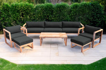 7 pc Venice Teak Deep Seating Deluxe Sofa with Coffee Table. Sunbrella Cushion.