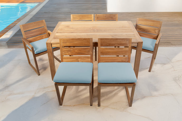 7 pc Venice Teak Dining Set with 59
