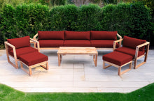 7 pc Venice Teak Deep Seating Deluxe Sofa with Coffee Table. Sunbrella Cushion.