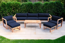 7 pc Venice Teak Deep Seating Deluxe Sofa with Coffee Table. Sunbrella Cushion.