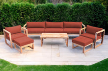7 pc Venice Teak Deep Seating Deluxe Sofa with Coffee Table. Sunbrella Cushion.
