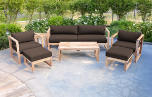 7 pc Venice Teak Deep Seating Set with Coffee Table. Sunbrella Cushion.