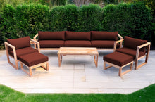 7 pc Venice Teak Deep Seating Deluxe Sofa with Coffee Table. Sunbrella Cushion.