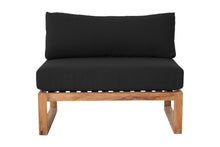 Venice Teak Outdoor Armless Chair. Sunbrella Cushion
