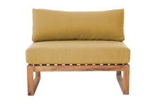 Venice Teak Outdoor Armless Chair. Sunbrella Cushion