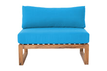Venice Teak Outdoor Armless Chair. Sunbrella Cushion