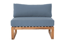 Venice Teak Outdoor Armless Chair. Sunbrella Cushion