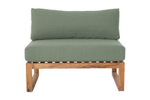 Venice Teak Outdoor Armless Chair. Sunbrella Cushion
