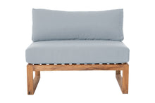Venice Teak Outdoor Armless Chair. Sunbrella Cushion