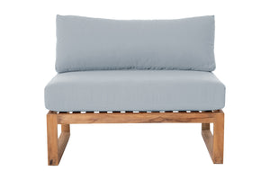 Venice Teak Outdoor Armless Chair. Sunbrella Cushion