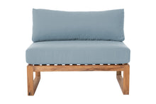 Venice Teak Outdoor Armless Chair. Sunbrella Cushion