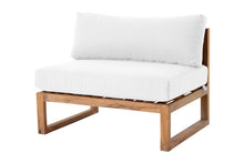 Venice Teak Outdoor Armless Chair. Sunbrella Cushion