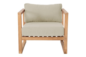 Venice Teak Outdoor Club Chair. Sunbrella Cushion